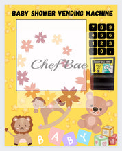 Load image into Gallery viewer, Baby Shower Canva Templates for Vending Machines (10 templates included)