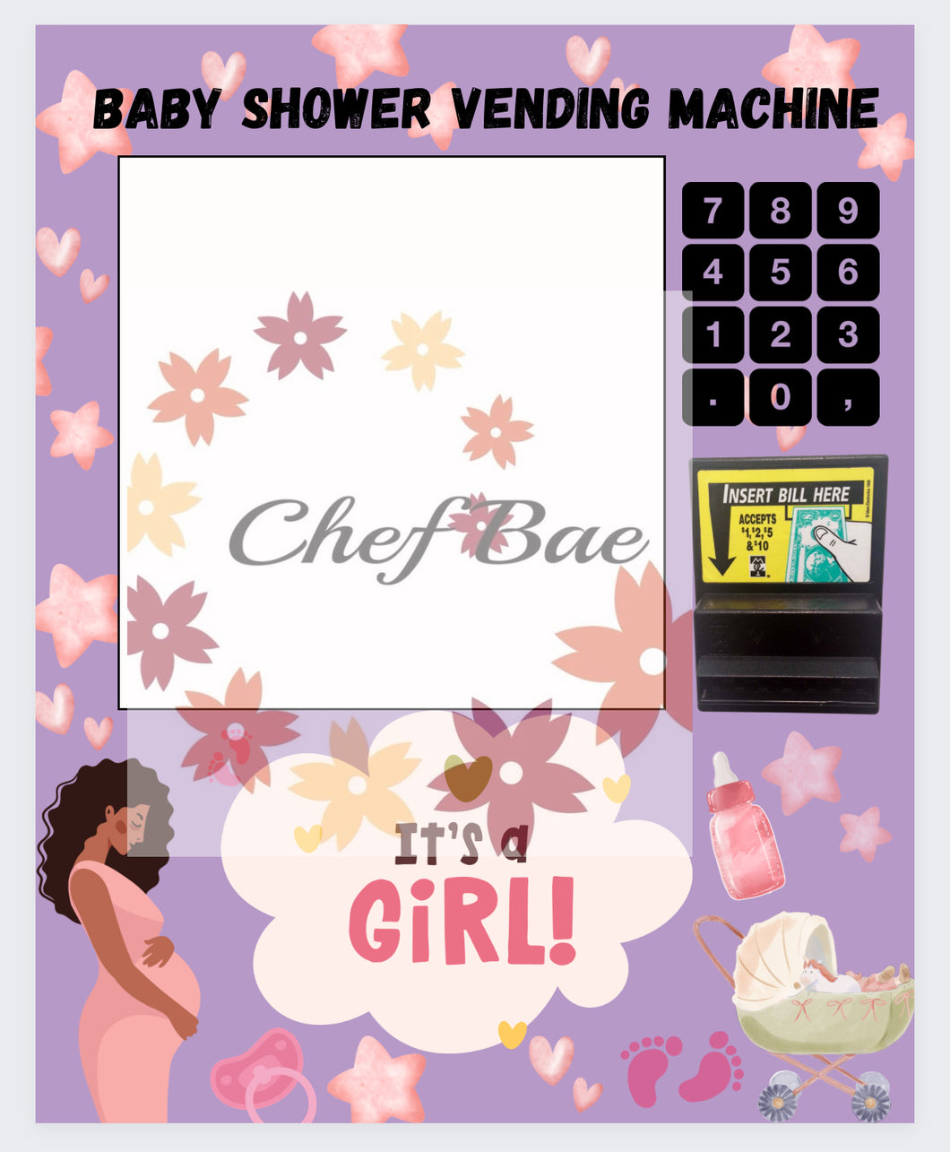 Baby Shower Canva Templates for Vending Machines (10 templates included)